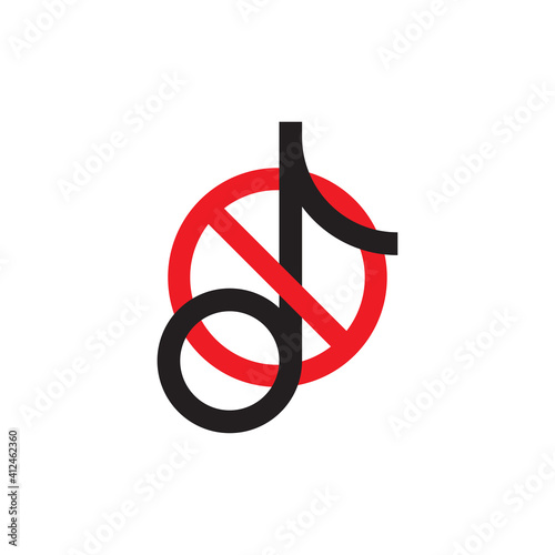Free Download No music note icon, color, line, outline vector sign, linear style pictogram isolated on white. Symbol, logo illustration - GFXLoad
