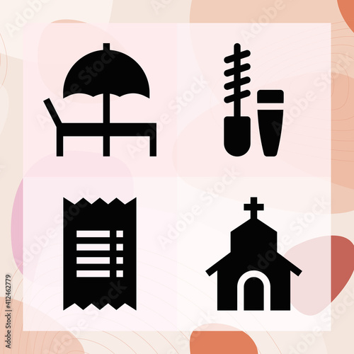 Simple set of tales related filled icons