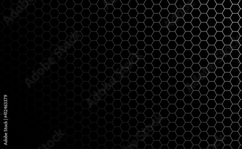 Hexagon bee hive pattern seamless dark background vector.