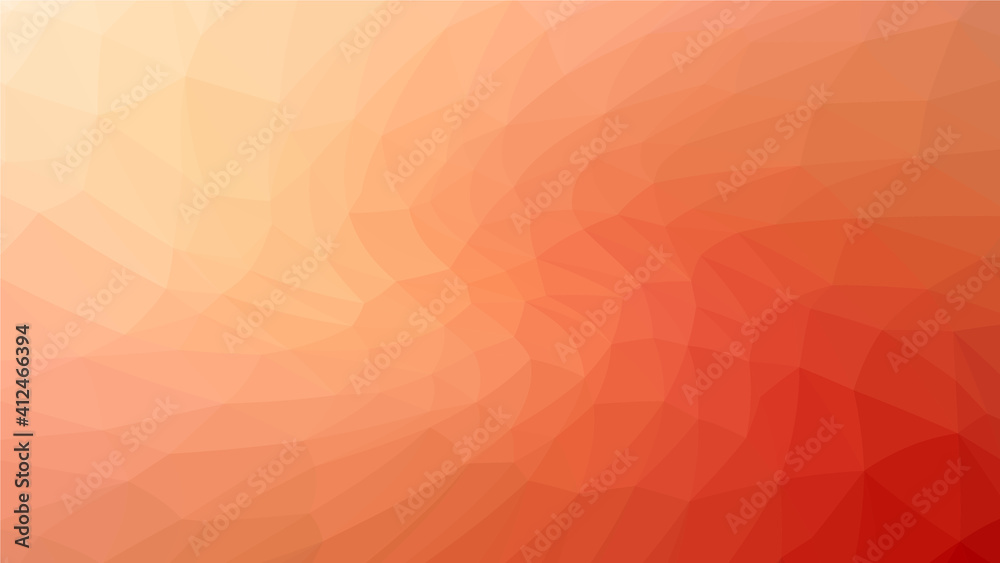 Orange polygon pattern. Low poly design

