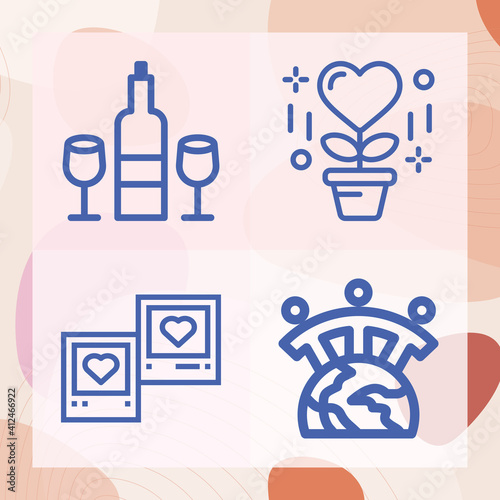 Simple set of physiological property related lineal icons