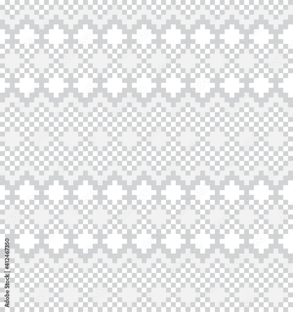 White Christmas Fair Isle Seamless Pattern Background