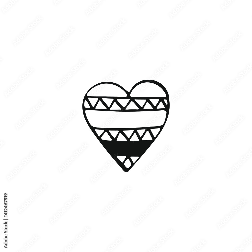 Simple doodle heart. Hand drawn heart isolated on white background. Valentine's Day symbol. Vector illustration. Simple doodle heart. Hand drawn heart isolated on white background. Valentine's Day symbol. Vector illustration.