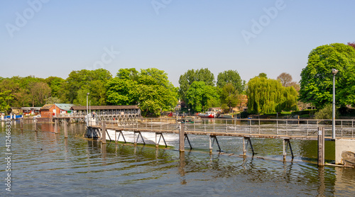 The weir at Molesey, Surrey.