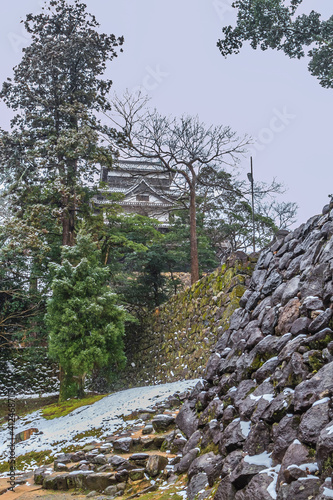冬の松江城の風景