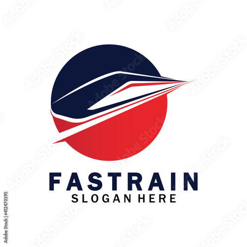Train logo vector illustration design.fast train logo.High speed train illustration logo-vector illustration