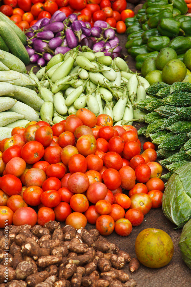Vegetable market. India Vegetable market. India