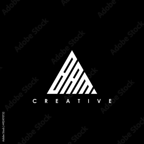 BAM Letter Initial Logo Design Template Vector Illustration