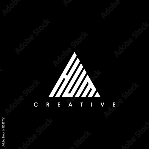 HUM Letter Initial Logo Design Template Vector Illustration