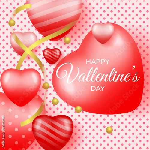 Valentines Day vector illustration. Happy Valentines Day Background vector