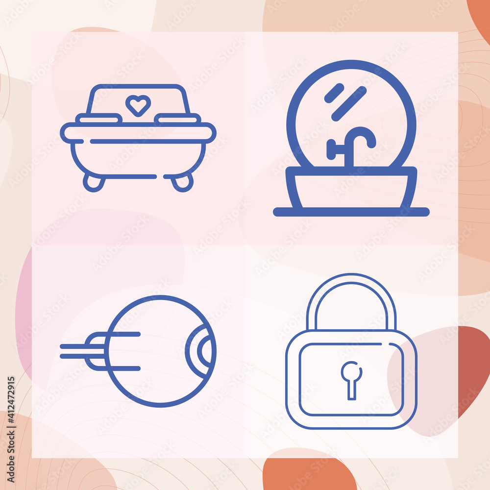 Simple set of logical related lineal icons Simple set of logical related lineal icons