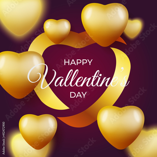 Valentines Day vector illustration. Happy Valentines Day Background vector