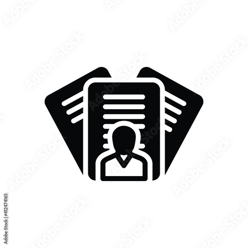 Bilde på lerret Black solid icon for expose