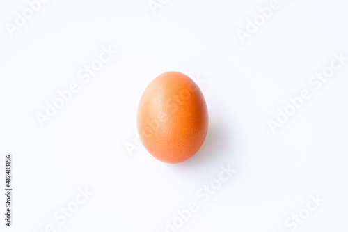 Chicken egg isolated on white background