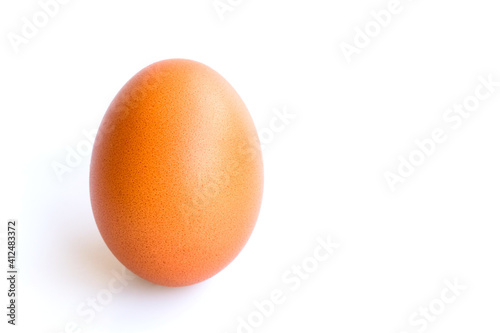 Chicken egg isolated on white background