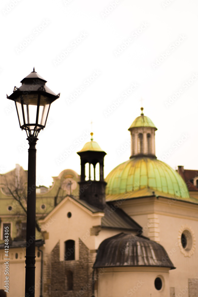 Dome in the city center  of krakow in poland