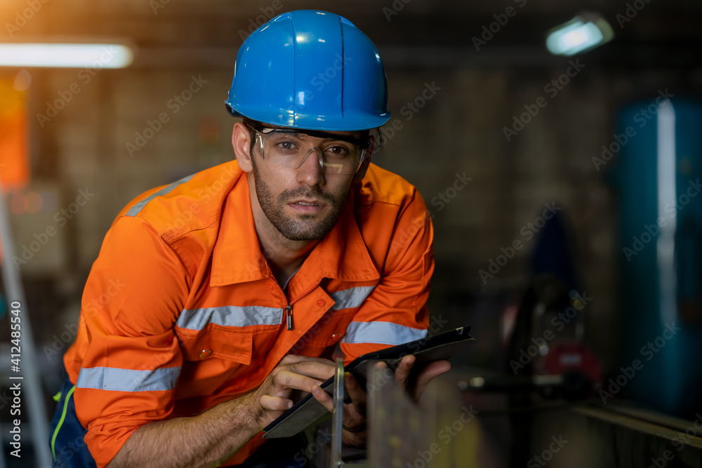 Industrial workers are working in factory. Industrial workers are working in factory.