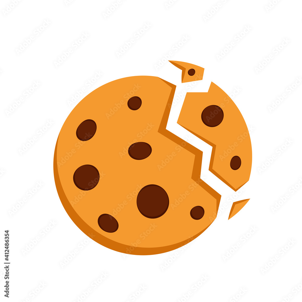Fototapeta premium Cookie logo design. Cookie vector on white background.