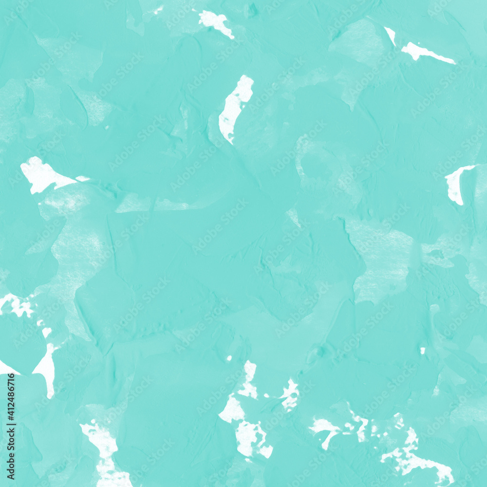 Fototapeta premium Modern contemporary acrylic background. Aqua texture made with a palette knife. Abstract painting on paper. Mess on the canvas.