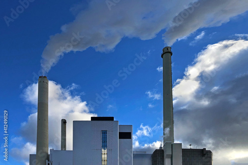 Das Heizkraftwerk München Nord in Unterföhring