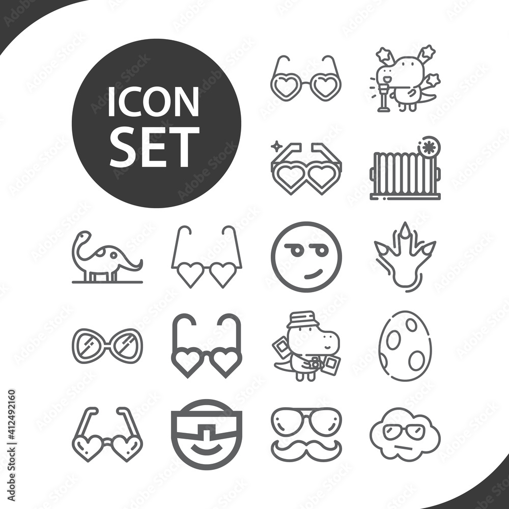 Fototapeta premium Simple set of low temperature related lineal icons.