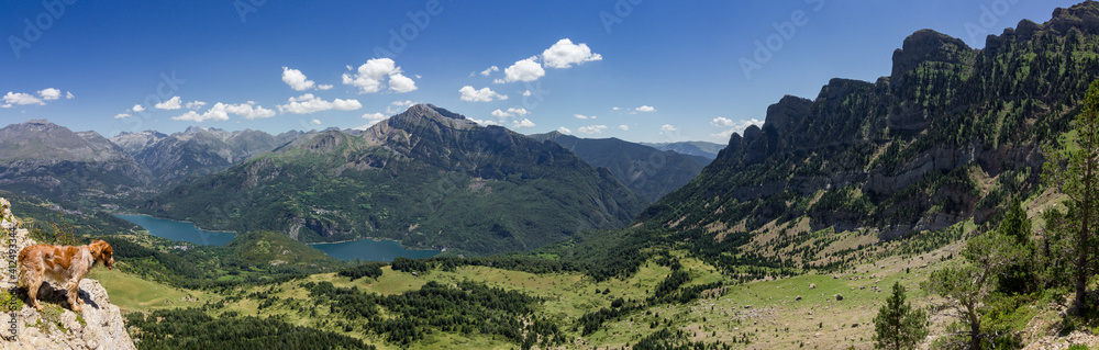 Natural stone arch of Piedrafita and views of the surrounding area in Pyrenees (Spain) Natural stone arch of Piedrafita and views of the surrounding area in Pyrenees (Spain)