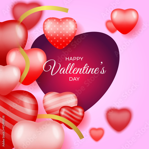 Valentines Day vector illustration. Happy Valentines Day Background vector