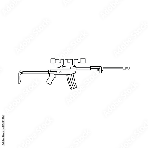 Gun icon. Weapon sign. Vector illustration