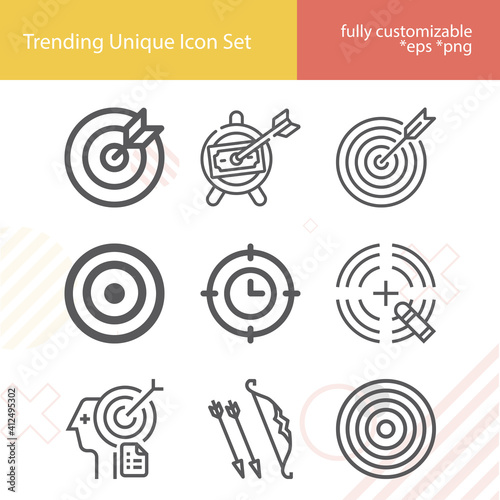 Simple set of procedural related lineal icons.