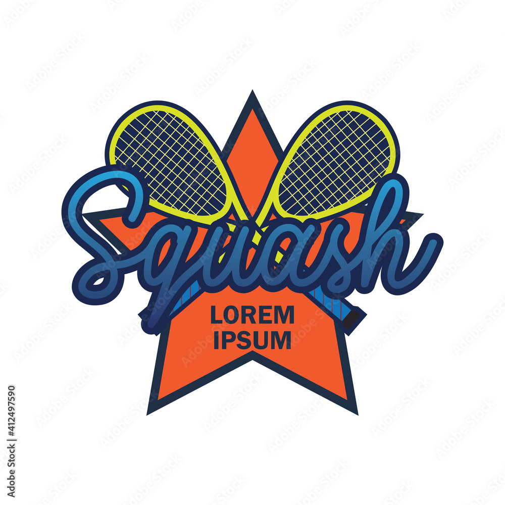Fototapeta premium squash logo with text space for your slogan tag line, vector illustration