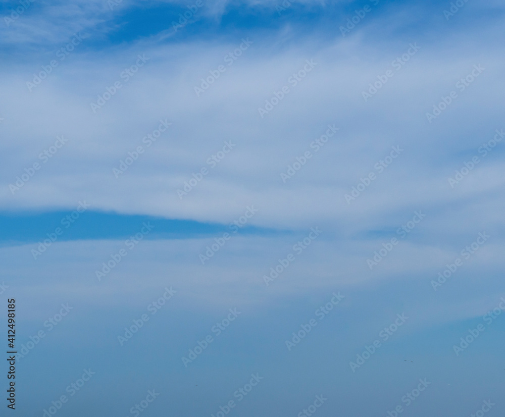 The gentle, soft blue-white sky of the south. Natural background for the design.