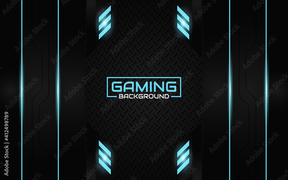 Abstract futuristic geometric black and blue gaming background with modern  esport shapes. Vector design template technology concept can use element  game banner, sport poster, cyber wallpaper, web Stock Vector | Adobe Stock