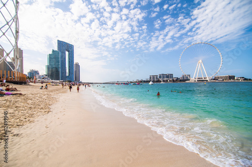 Photography DUBAI, UAE - December, 2020: JBR or Jumeirah Beach Residence is a waterfront com