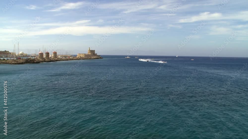 Rhodes Greece Boat speed races in the port of Rhodes Rhodes Greece Boat speed races in the port of Rhodes