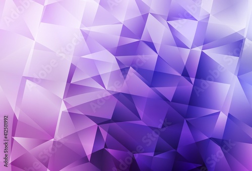 Light Purple, Pink vector background with triangles.