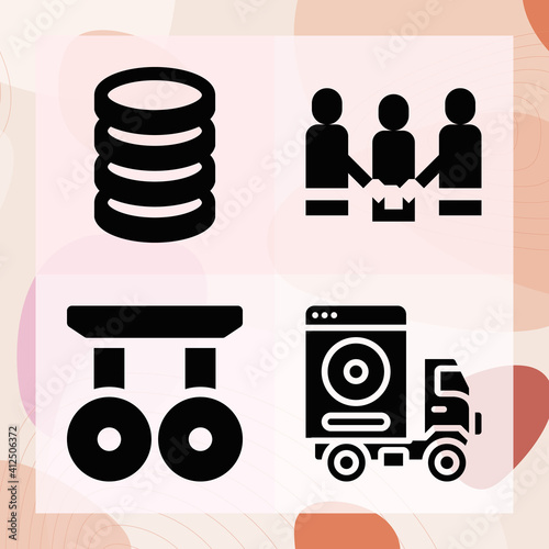 Simple set of leading related filled icons