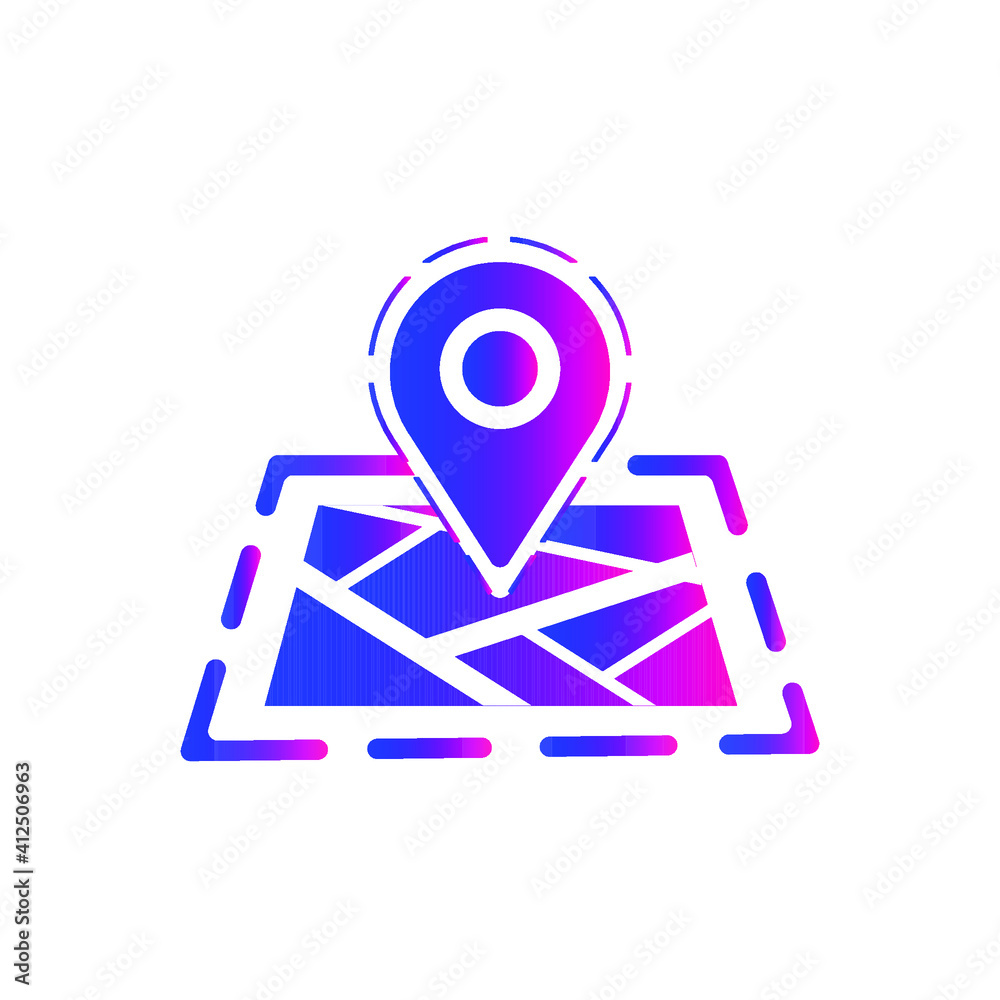 Location icon. Map, home, office location icon. Travel tracking, road map, shop location icon in vector illustration, two color, circle background, black shape. Location icon. Map, home, office location icon. Travel tracking, road map, shop location icon in vector illustration, two color, circle background, black shape.