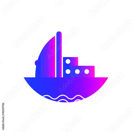 commercial, concept, seal, deliver, industry, distribution, car, free, package, packaging, fast, courier, service, simple, vessel, water, delivery, business, nautical, illustration, symbol, sail, icon