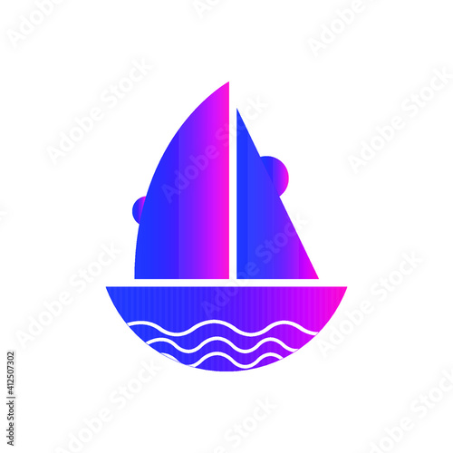 commercial, concept, seal, deliver, industry, distribution, car, free, package, packaging, fast, courier, service, simple, vessel, water, delivery, business, nautical, illustration, symbol, sail, icon