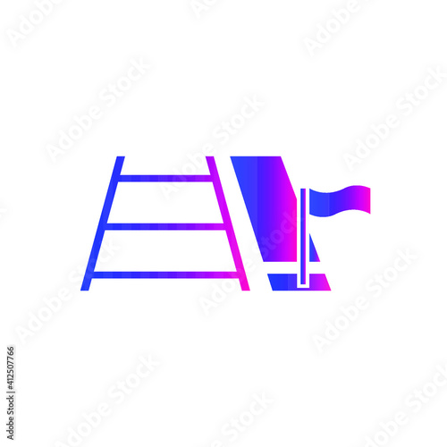 Train icon. train line, train schedule icon with vector illustration and flat style.
