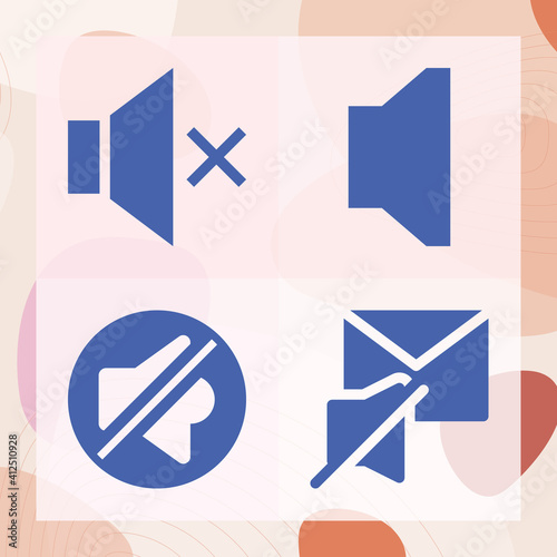 Simple set of observed related filled icons