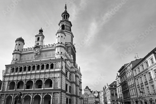 Renaissance town hall and historic tenement houses in Old market