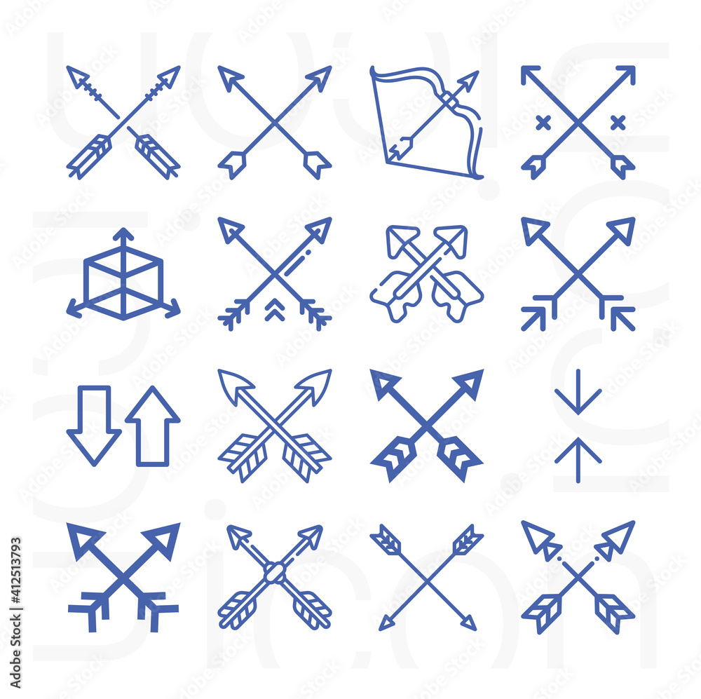 16 pack of tipped lineal web icons set 16 pack of tipped lineal web icons set