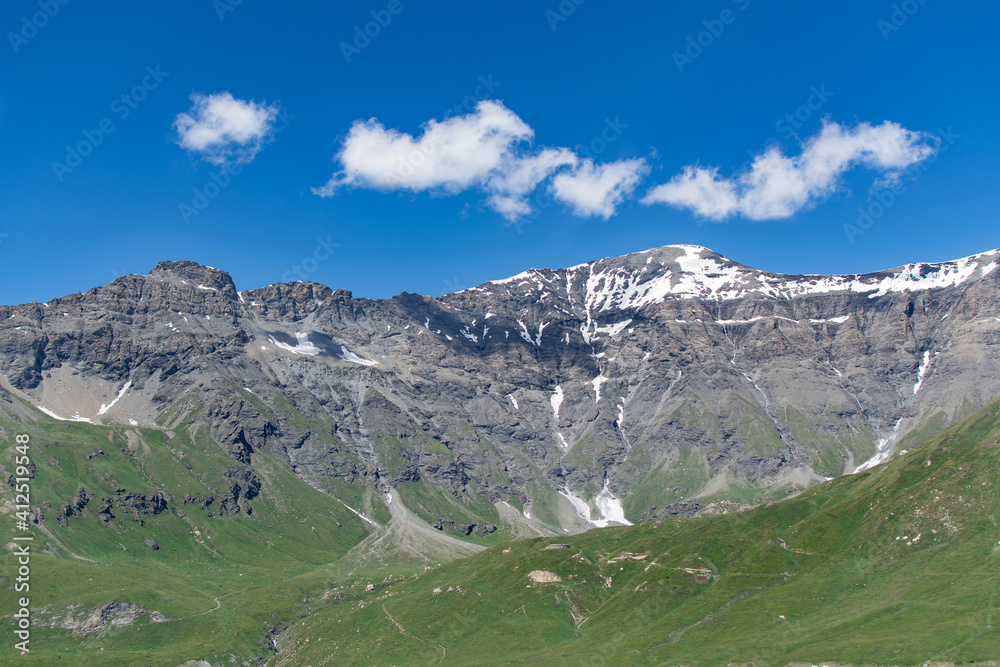 View of the French Moncenisio Mountains