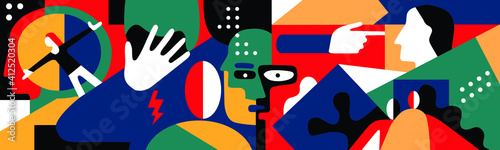 psychology - abstract vector illustration