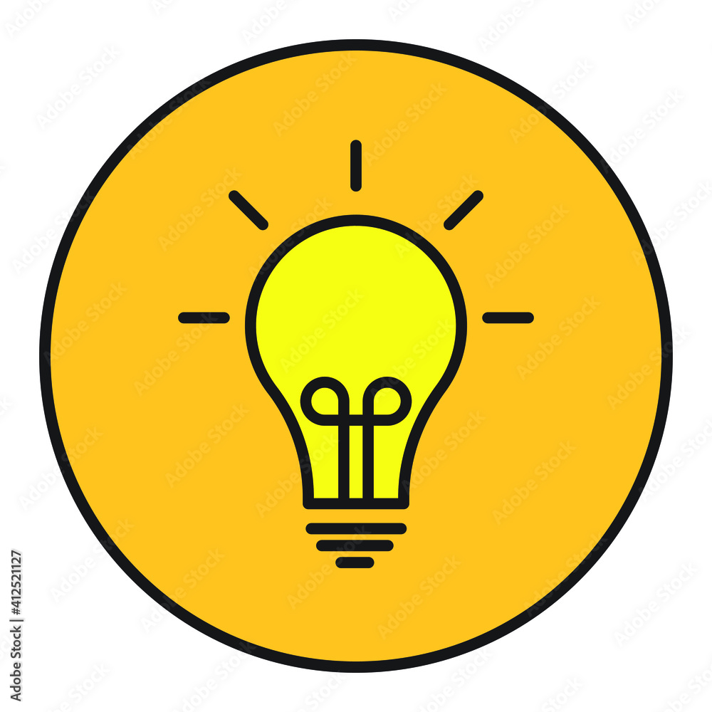 Light bulb icon vector Light bulb icon vector