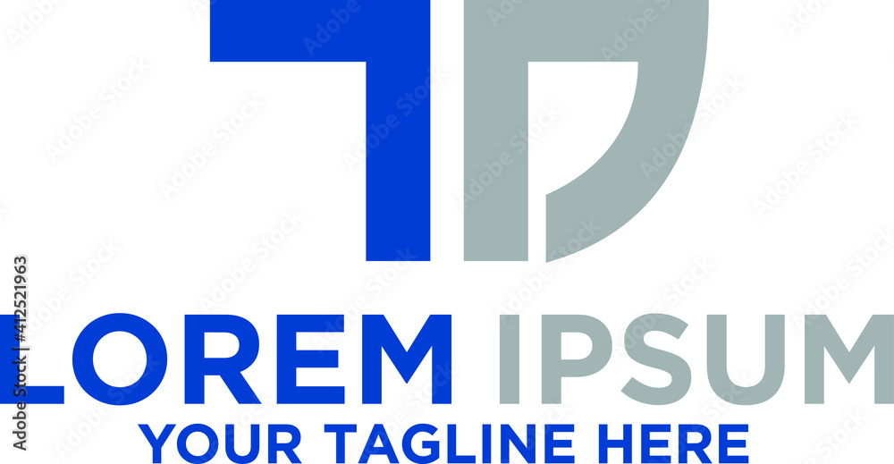 Fototapeta premium Letter TD Luxury Logo Template