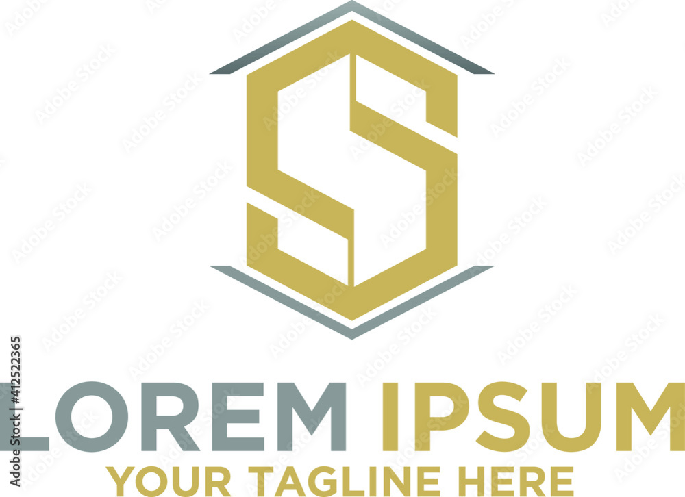 Letter S, House Construction architect logo Stock Vector | Adobe Stock