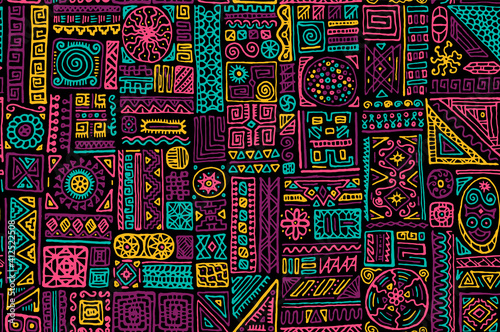Traditional african vector seamless pattern design