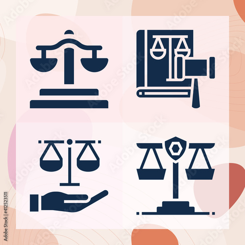Simple set of righteousness related filled icons